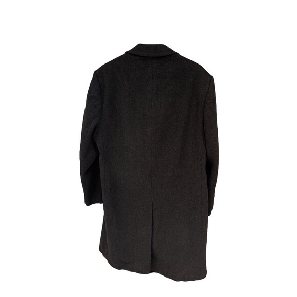 Cortefiel Charcoal Wool Overcoat Coat Jacket – Size 56 (XXL) – 100% Virgin Wool - Picture 2 of 8